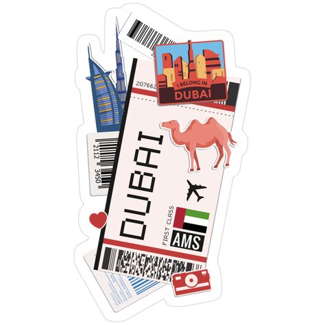 Dubai Travel Sticker – Adventure Awaits