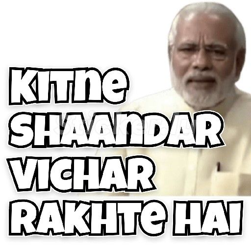 Kitne Shaandar Vichar Rakhte Hai Meme Sticker š | Funny Desi Vinyl Sticker