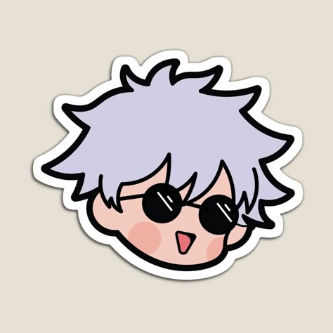Gojo Cool Shades Sticker – Chibi Anime Head
