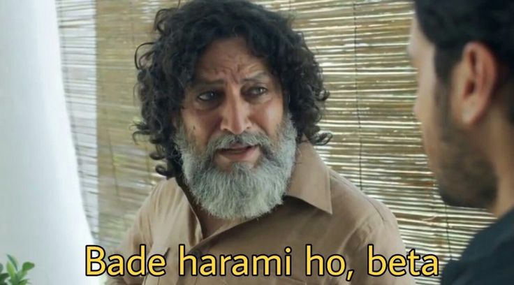 Bade Harami Ho Beta Meme Sticker 😎 | Iconic Indian Meme Vinyl Sticker