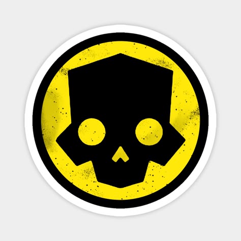 Skull Gamer Icon Sticker – Bold Yellow & Black Design