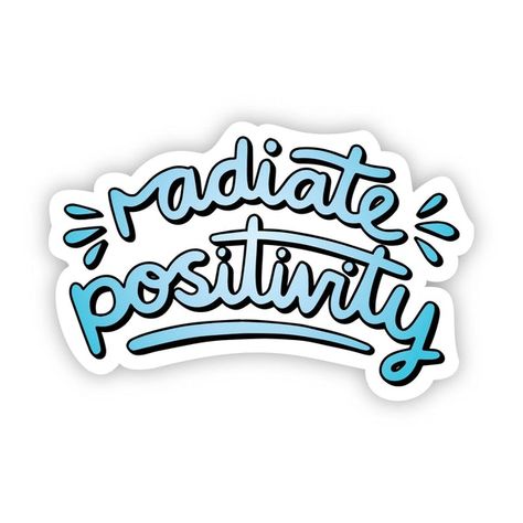 Radiate Positivity Sticker – Motivational Vinyl Decal