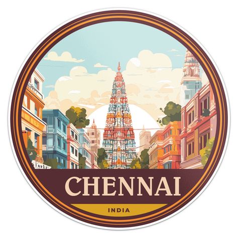 Chennai City Sticker – Gateway to South India 🇮🇳