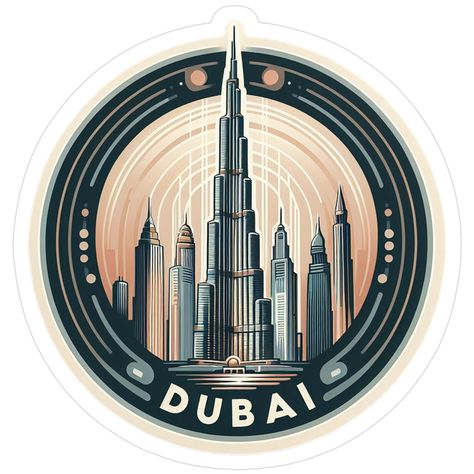 Dubai City Sticker – Burj Khalifa Edition