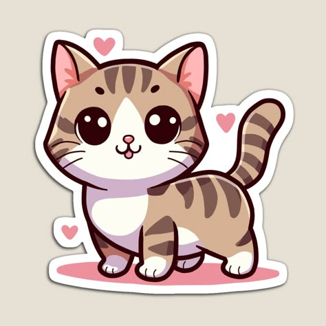 Cute Tabby Cat Sticker