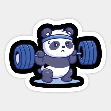 Weightlifting Panda Sticker πΌποΈ