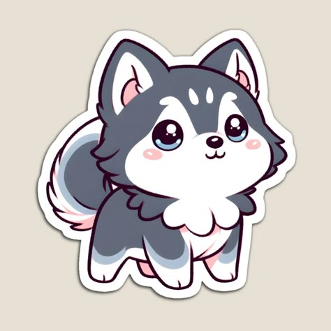 Adorable Husky Puppy Sticker