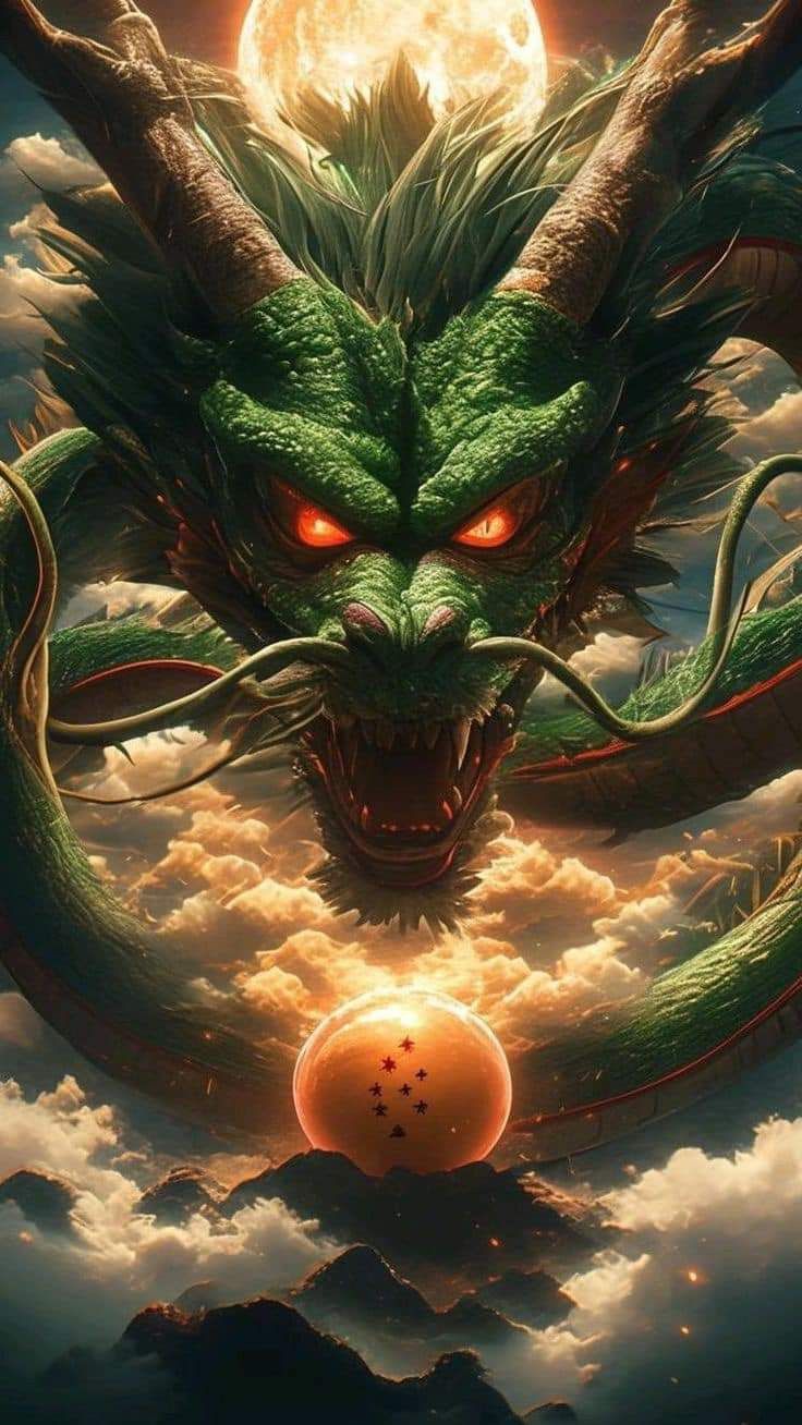 Shenron, the Eternal Dragon from Dragon Ball A4 Size Wallpaper
