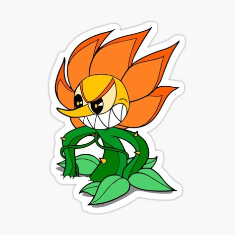 Angry Flower Gardening Sticker πΌπ₯