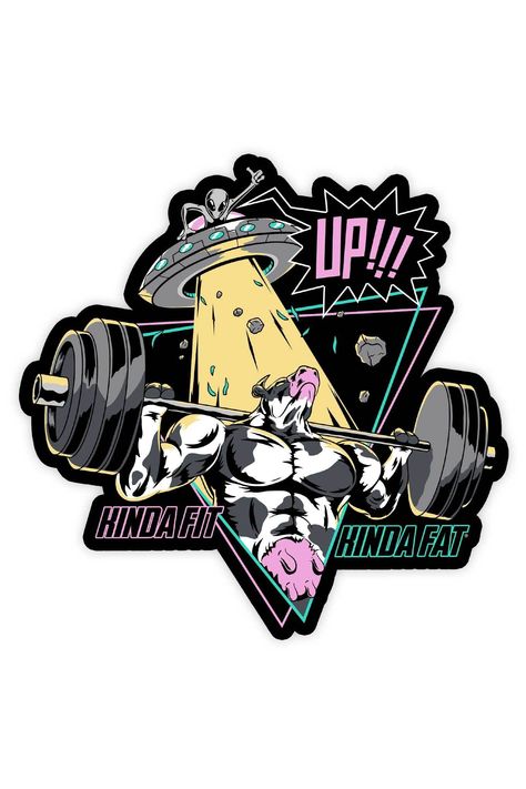 Kinda Fit Kinda Fat Gym Sticker ๐๐ช