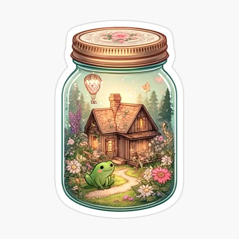 Whimsical Cottage Garden Sticker ๐กโจ