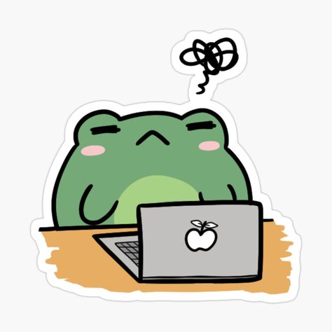 Frustrated Frog Gardening Sticker πΈπ»π±
