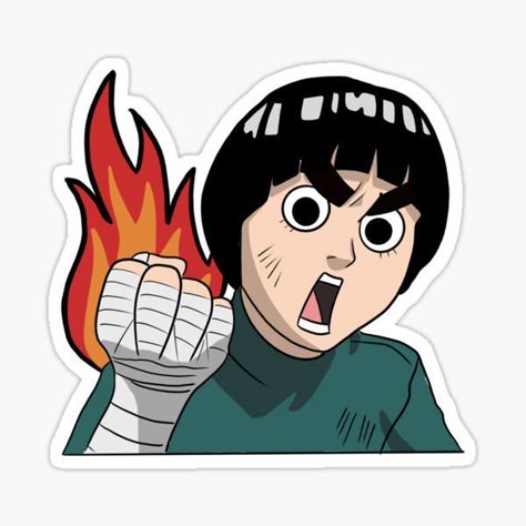 Rock Lee Chibi Sticker β Anime Cartoon Design π₯π₯