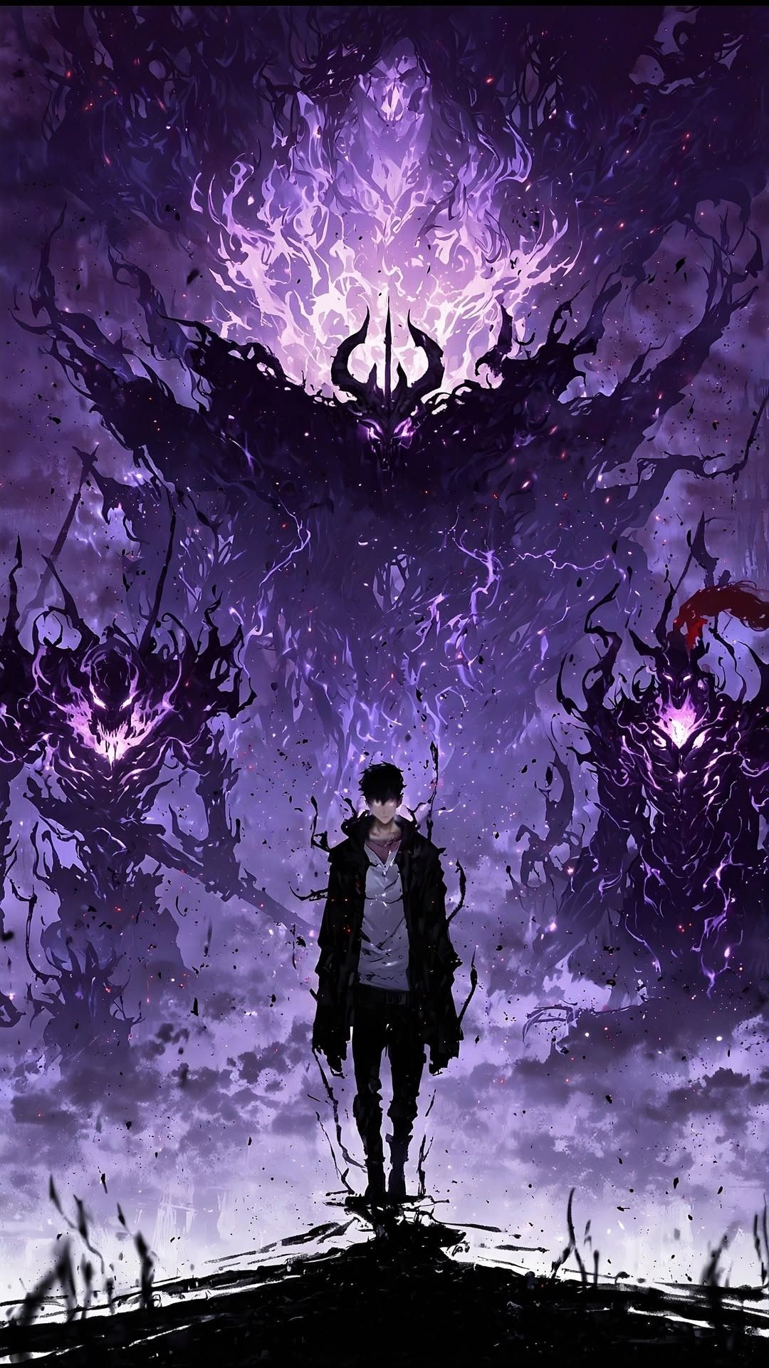 Sung Jinwoo from Solo Leveling A4 Size Wallpaper