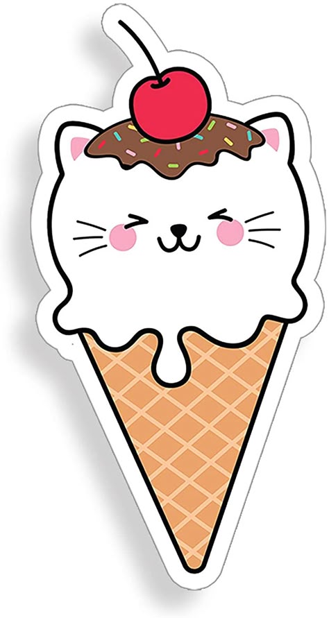 Cute Ice Cream Cat Sticker π¦π±π
