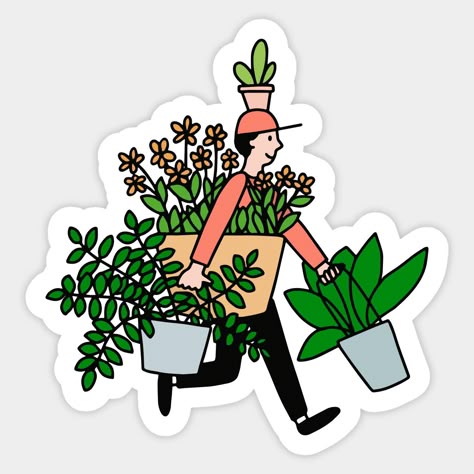 Plant Lover on the Go Sticker π±