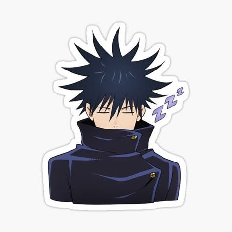 Megumi Sleeping Sticker – Jujutsu Kaisen Chibi Design