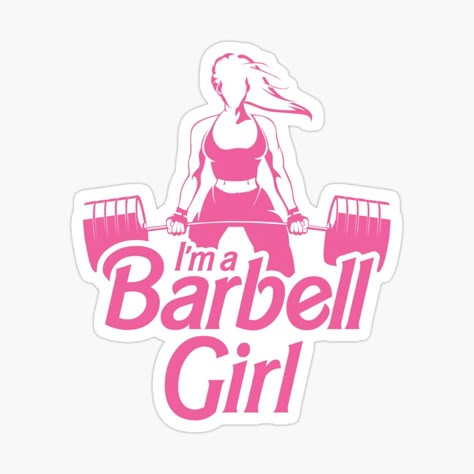 Barbell Girl Sticker πͺπ©βπ€