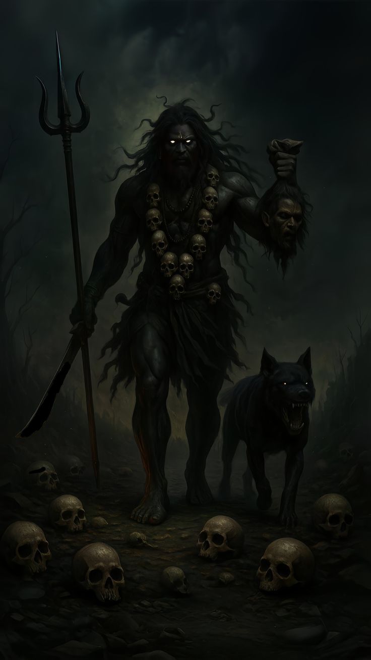 Lord Bhairava A4 Size Wallpaper