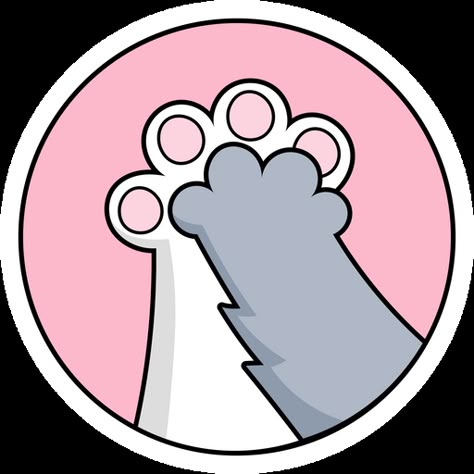 Paw High-Five Sticker