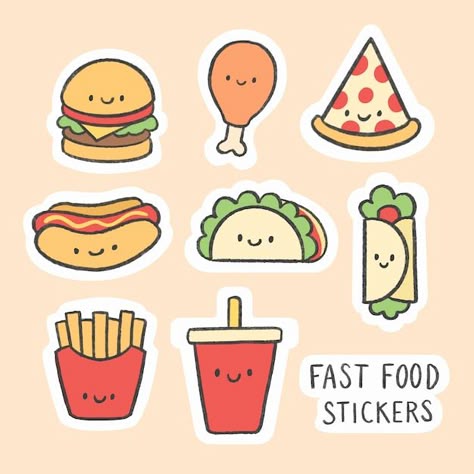 Cute Fast Food Sticker Pack ππππ₯€