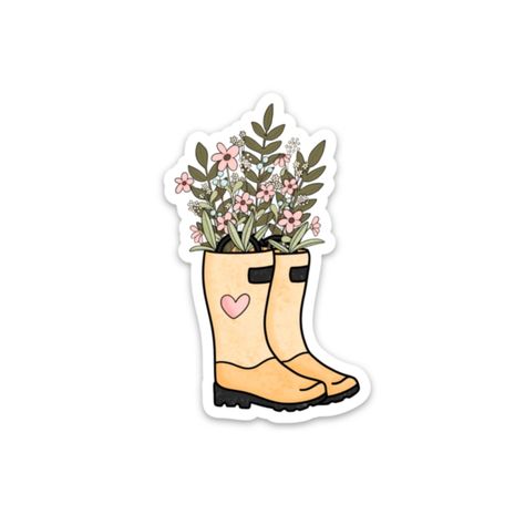 Blooming Boots Sticker πΈπ’