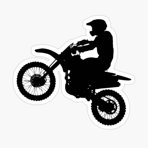 Dirt Bike Rider Silhouette Sticker