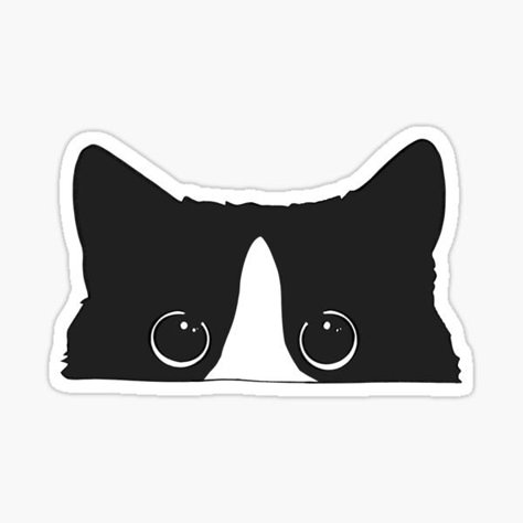 Peeking Cat Sticker