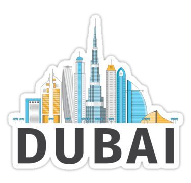 Dubai Skyline Sticker – Modern Cityscape Design