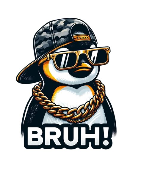 Bruh Penguin Sticker