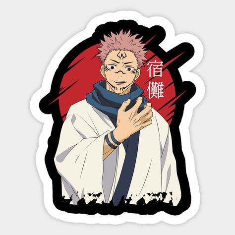 Sukuna Jujutsu Kaisen Sticker – Anime Villain Design 🔥