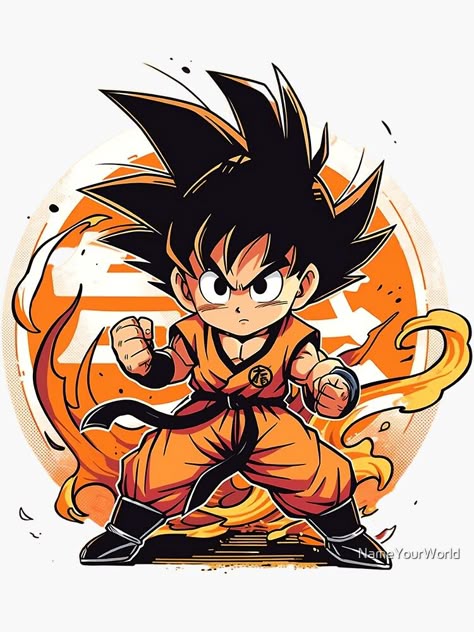 Chibi Goku Sticker - Anime