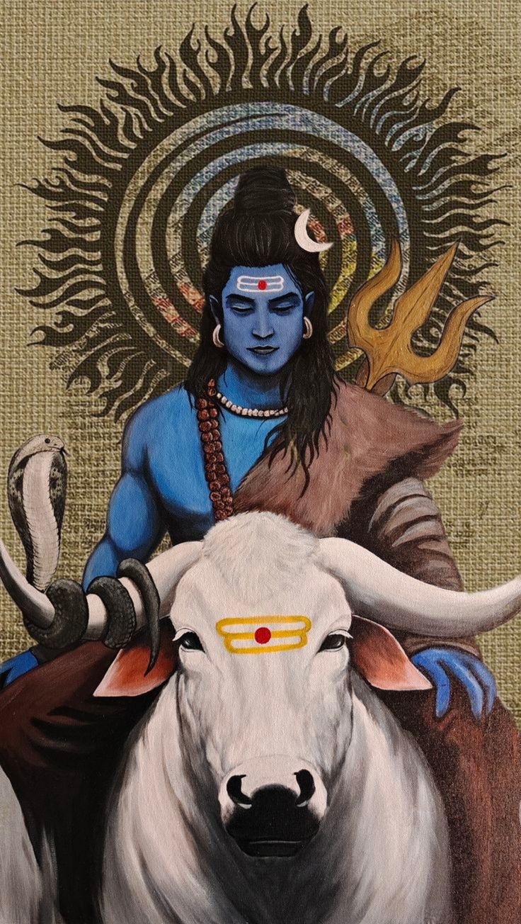 “Lord Shiva with Nandi” 🕉️ A4 Size Wallpaper