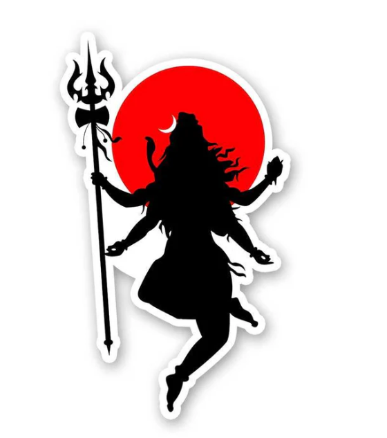 Lord Shiva Silhouette Sticker – Embrace the Divine Energy of the Destroyer and Transformer 🔱