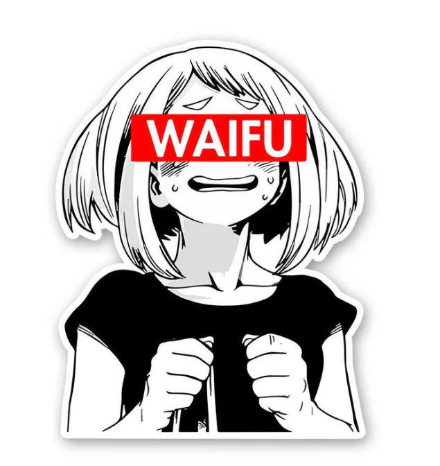 Waifu Anime Girl Sticker – Express Your Inner Otaku