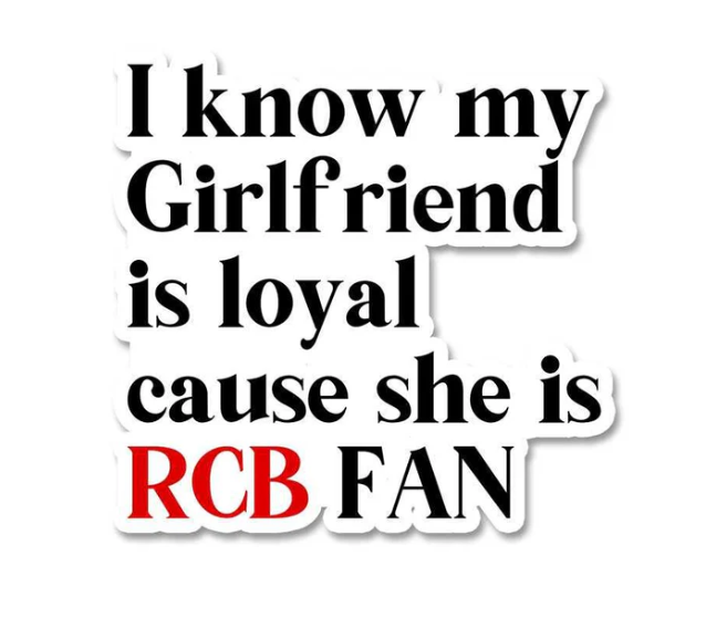 RCB Loyal Girlfriend Sticker – Show Your True Colors!