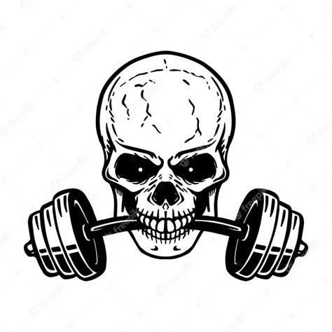 Skull & Dumbbell Gym Sticker ☠️💪