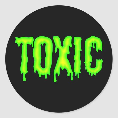 Toxic Green Drip Sticker