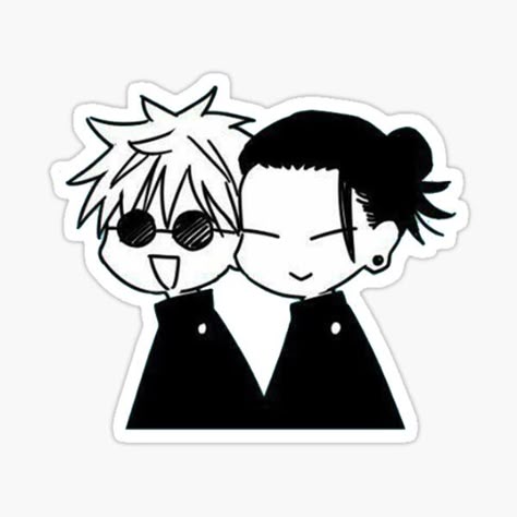 Gojo & Geto Sticker – Jujutsu Kaisen Doodle Design