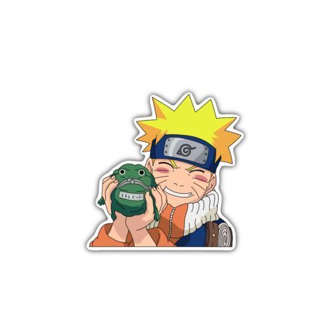 Naruto with Frog Wallet Cartoon Sticker