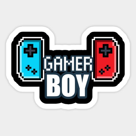 Gamer Boy Pixel Art Sticker – Retro Gaming Vibes 🎮✨