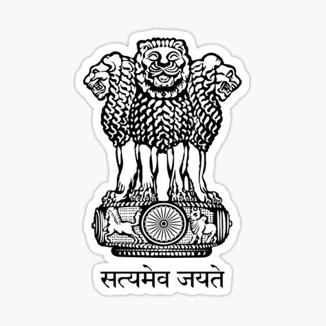 India National Emblem Sticker – Satyameva Jayate