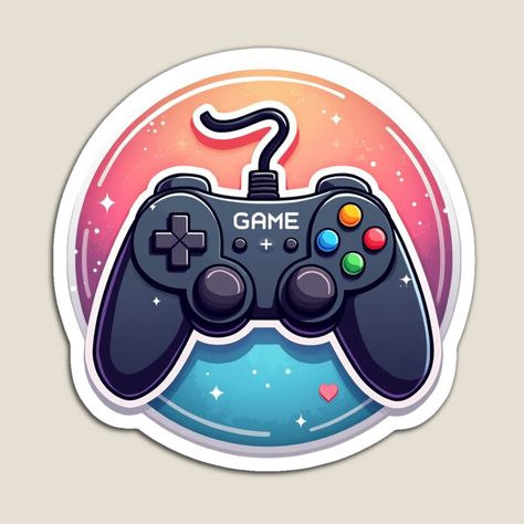 Retro Game Controller Sticker โ Colorful Gamer Vibes ๐ฎ๐