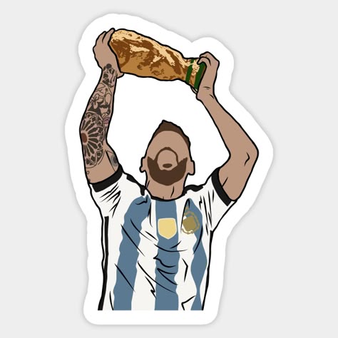 Messi Trophy Celebration Sticker – Champion’s Glory ⚽👑