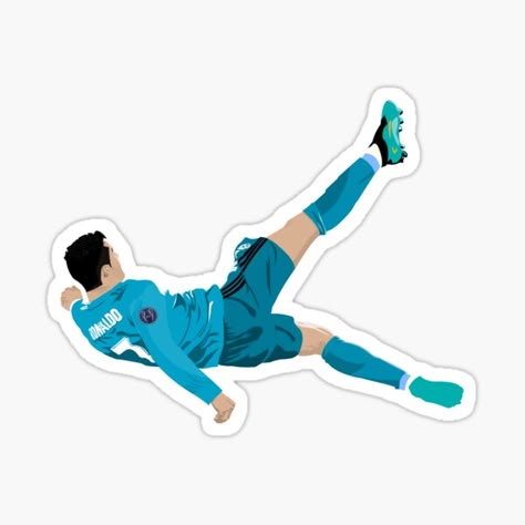 Cristiano Ronaldo Bicycle Kick Sticker – Legendary Goal Moment ⚡