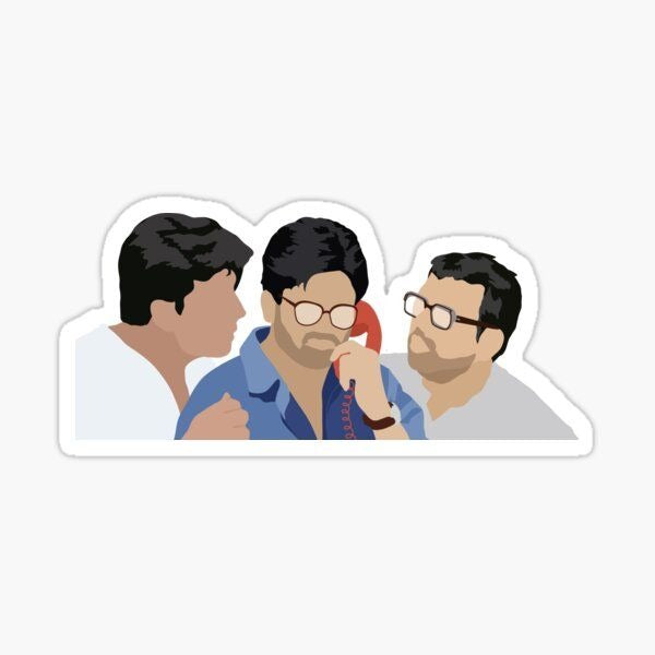Iconic Comedy Trio - Meme Sticker