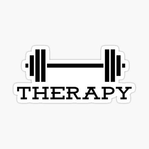 “Gym is Therapy” Barbell Sticker 🏋️♂️🖤