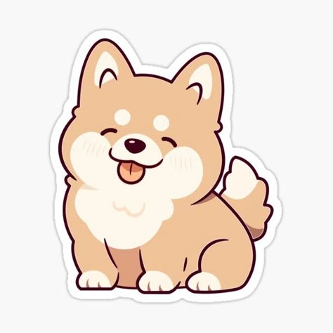 Cute Shiba Inu Sticker β Adorable Dog Vinyl Decal
