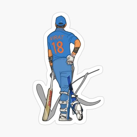 Virat 18 Signature Sticker