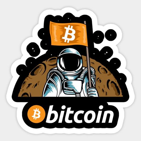 Bitcoin Astronaut Sticker β Reach for the Moon with Crypto Confidence